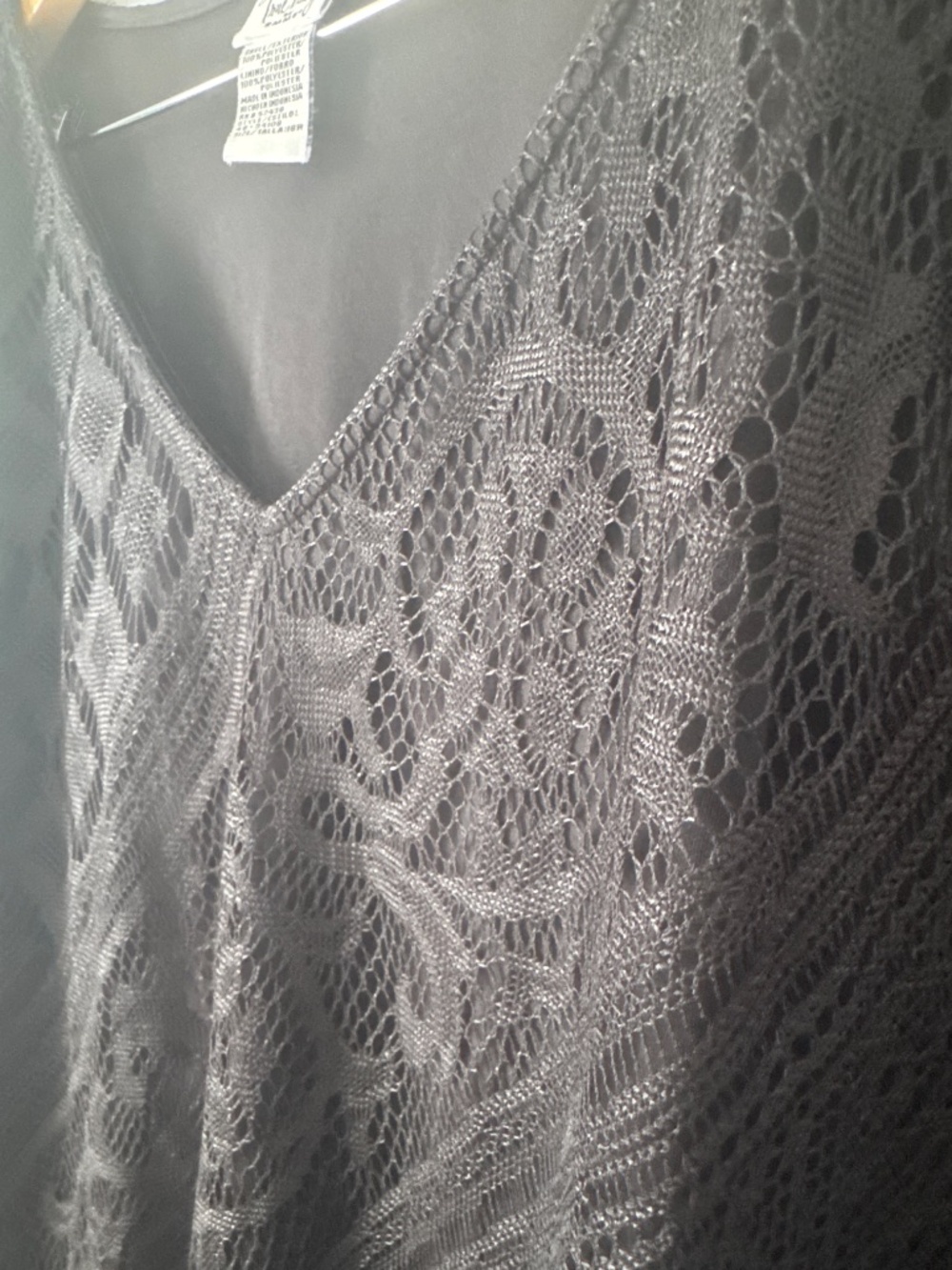 True beauty by EMME black lace tunic with fringe - Picture 4 of 5